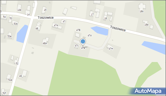 Toszowice, Toszowice, 47e, mapa Toszowice