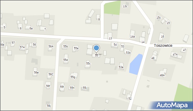 Toszowice, Toszowice, 55, mapa Toszowice