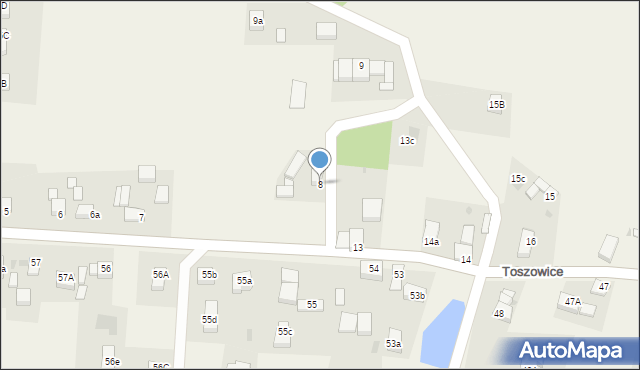 Toszowice, Toszowice, 8, mapa Toszowice