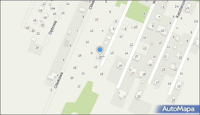 Tresta, Topolowa, 10, mapa Tresta