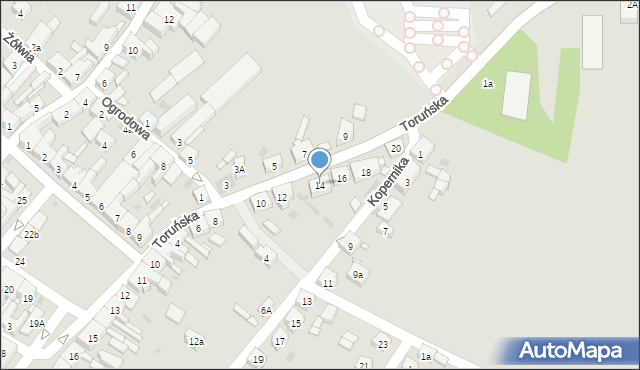 Trzemeszno, Toruńska, 14, mapa Trzemeszno