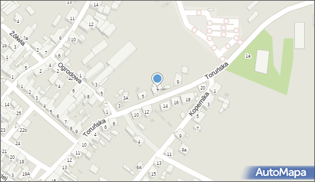 Trzemeszno, Toruńska, 7, mapa Trzemeszno