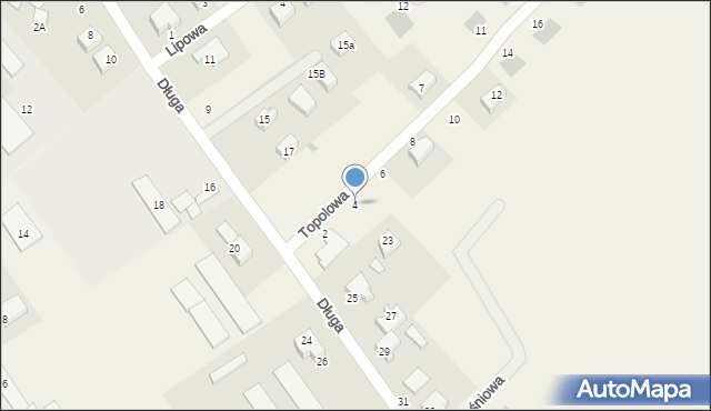 Tuchom, Topolowa, 4, mapa Tuchom