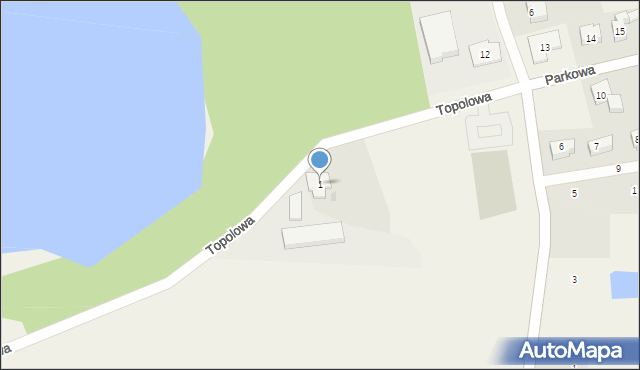 Turze, Topolowa, 1, mapa Turze