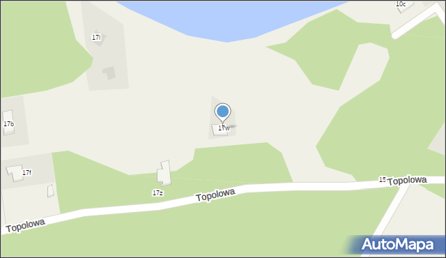 Turze, Topolowa, 17w, mapa Turze