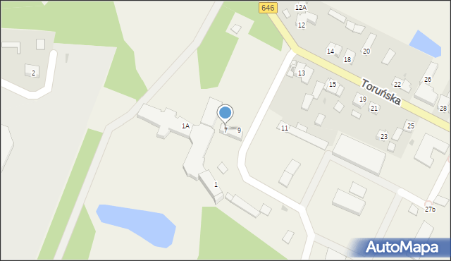 Turzno, Toruńska, 7, mapa Turzno