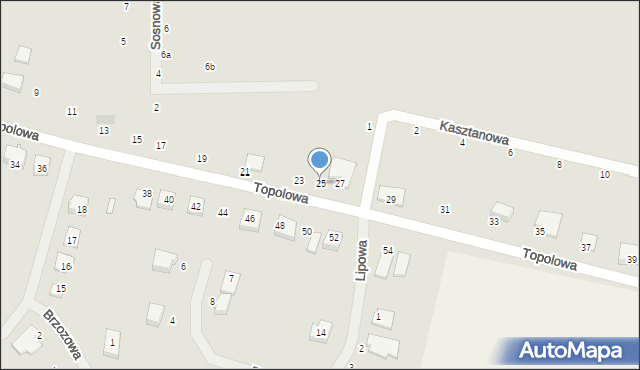 Tychowo, Topolowa, 25, mapa Tychowo