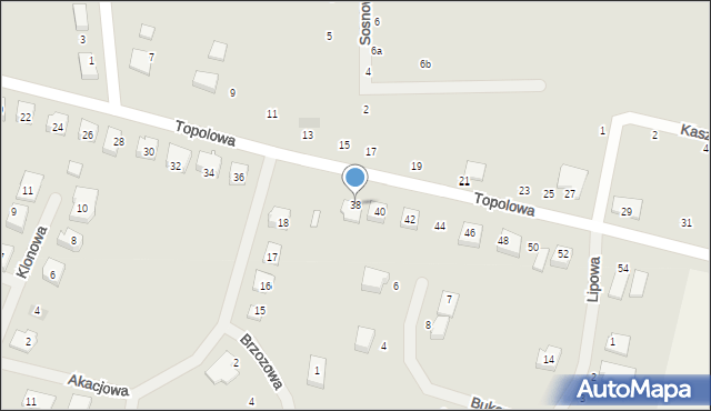 Tychowo, Topolowa, 38, mapa Tychowo