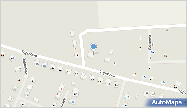 Tychowo, Topolowa, 7, mapa Tychowo