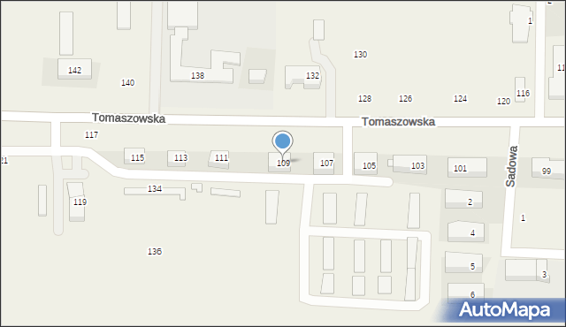 Ulhówek, Tomaszowska, 109, mapa Ulhówek