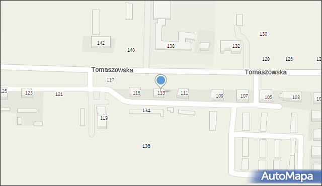 Ulhówek, Tomaszowska, 113, mapa Ulhówek