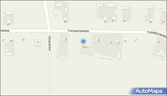 Ulhówek, Tomaszowska, 27, mapa Ulhówek