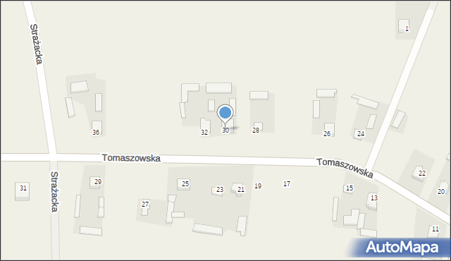 Ulhówek, Tomaszowska, 30, mapa Ulhówek