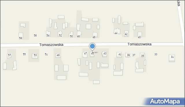 Ulhówek, Tomaszowska, 45, mapa Ulhówek