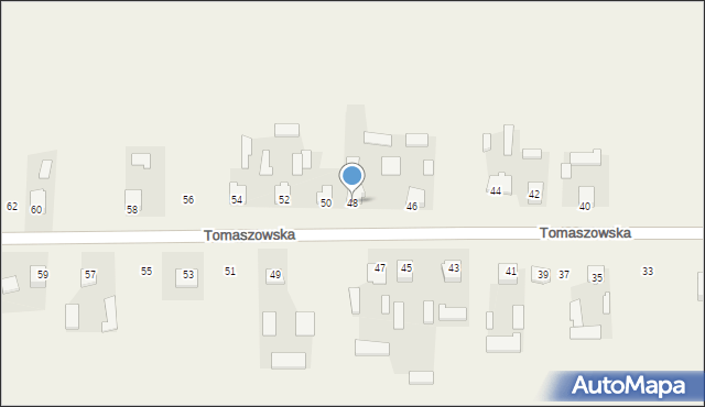 Ulhówek, Tomaszowska, 48, mapa Ulhówek