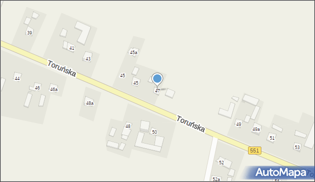 Unisław, Toruńska, 47, mapa Unisław