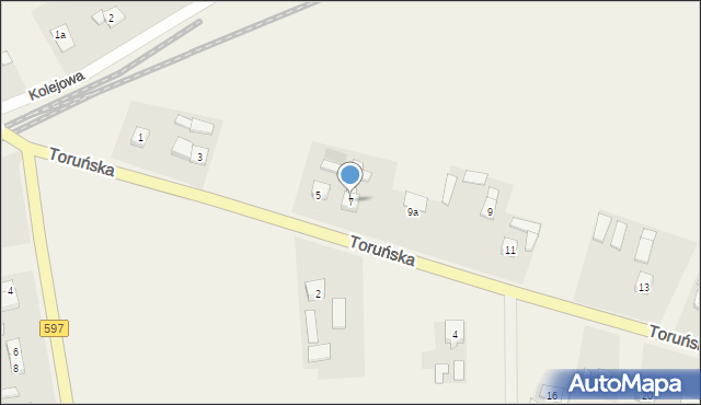 Unisław, Toruńska, 7, mapa Unisław