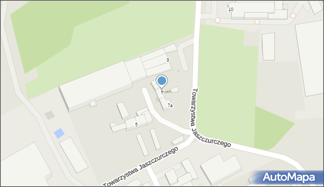 Wąbrzeźno, Towarzystwa Jaszczurczego, 7, mapa Wąbrzeźno