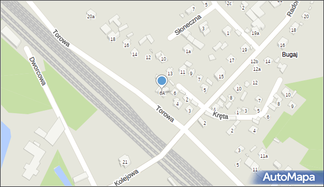 Wąchock, Torowa, 6A, mapa Wąchock