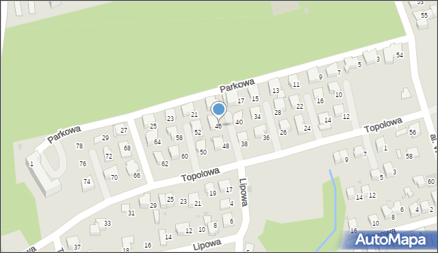 Wadowice, Topolowa, 46, mapa Wadowice