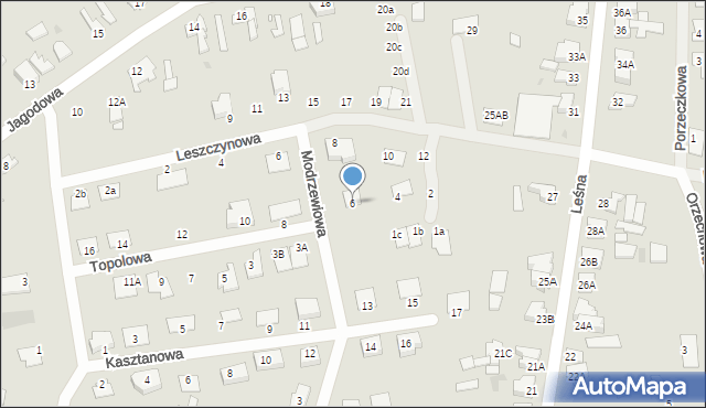 Wągrowiec, Topolowa, 6, mapa Wągrowiec