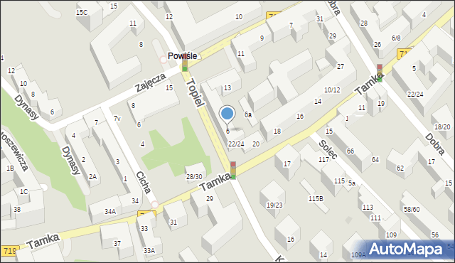 Warszawa, Topiel, 6, mapa Warszawy