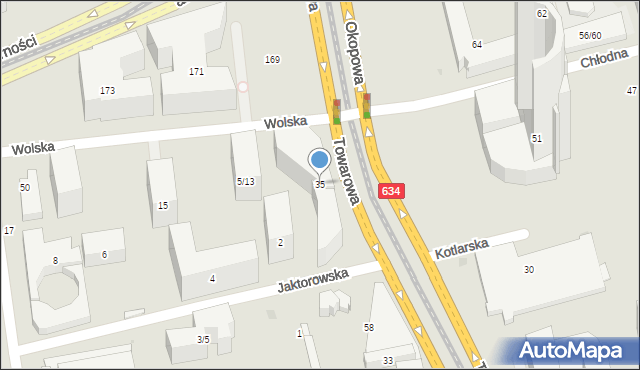 Warszawa, Towarowa, 35, mapa Warszawy
