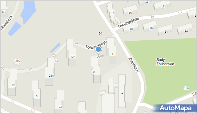 Warszawa, Tołwińskiego Stanisława, 21, mapa Warszawy