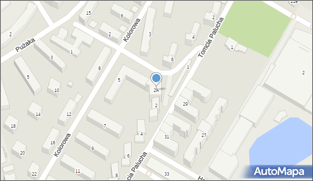 Warszawa, Tomcia Palucha, 2A, mapa Warszawy