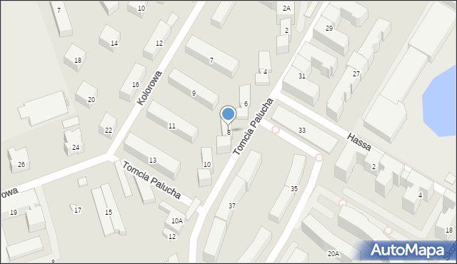 Warszawa, Tomcia Palucha, 8, mapa Warszawy