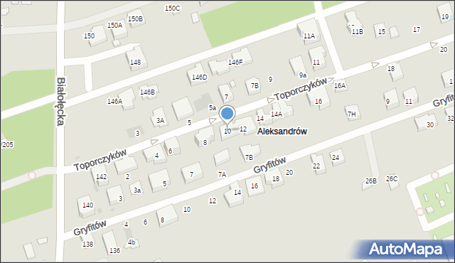 Warszawa, Toporczyków, 10, mapa Warszawy