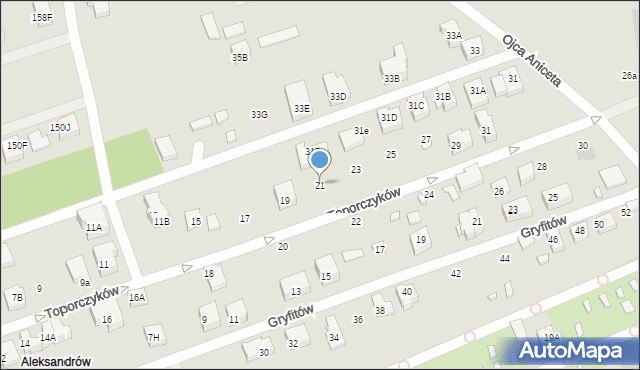 Warszawa, Toporczyków, 21, mapa Warszawy