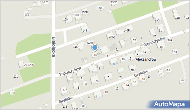 Warszawa, Toporczyków, 3A, mapa Warszawy