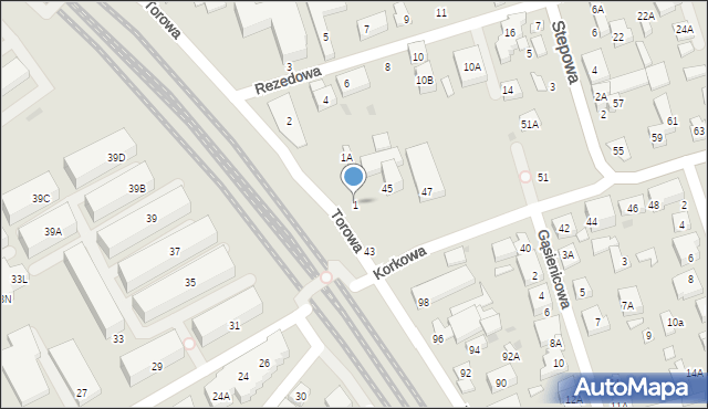 Warszawa, Torowa, 1, mapa Warszawy