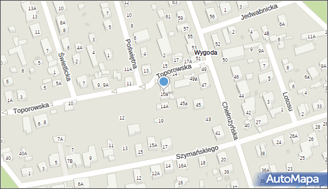 Warszawa, Toporowska, 10a, mapa Warszawy
