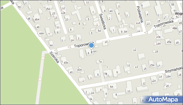 Warszawa, Toporowska, 8, mapa Warszawy