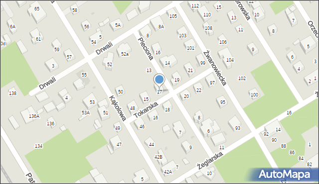 Warszawa, Tokarska, 17, mapa Warszawy