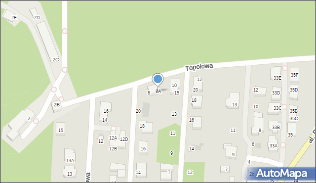 Warszawa, Topolowa, 8A, mapa Warszawy