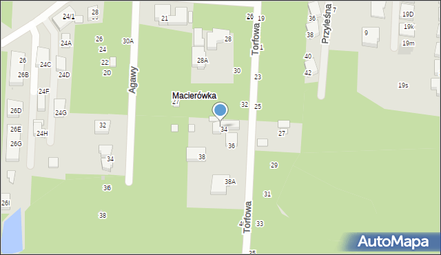 Warszawa, Torfowa, 34a, mapa Warszawy
