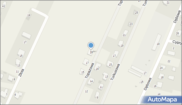 Węglew, Topazowa, 19, mapa Węglew