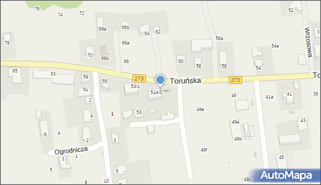 Wielka Nieszawka, Toruńska, 51a, mapa Wielka Nieszawka