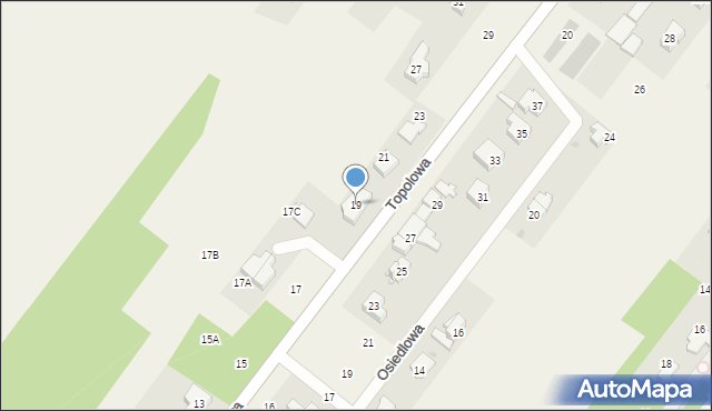 Wiktorów, Topolowa, 19, mapa Wiktorów