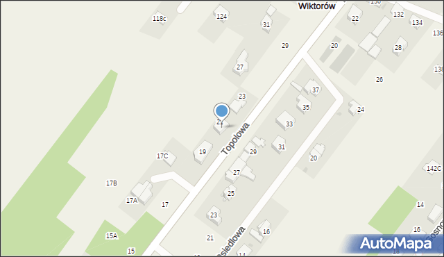 Wiktorów, Topolowa, 25, mapa Wiktorów