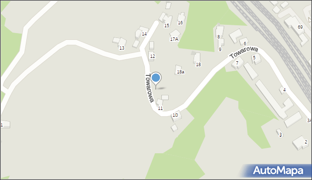 Wisła, Towarowa, 11a, mapa Wisła