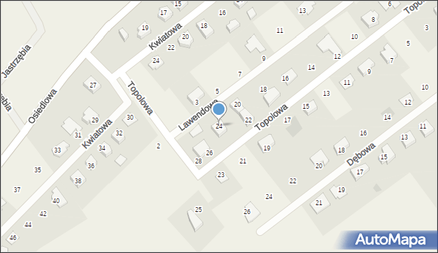 Wiślinka, Topolowa, 24, mapa Wiślinka