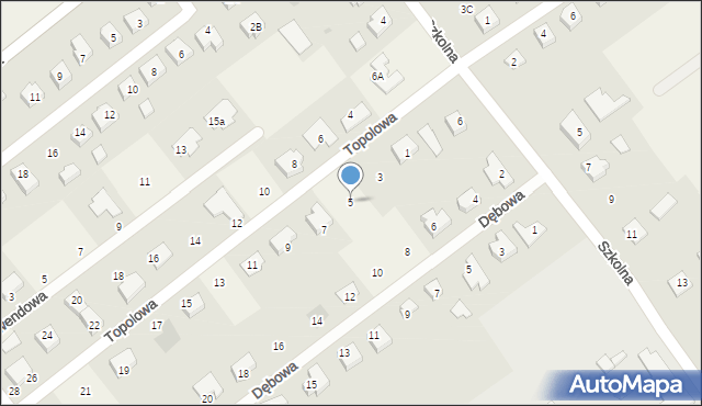 Wiślinka, Topolowa, 5, mapa Wiślinka