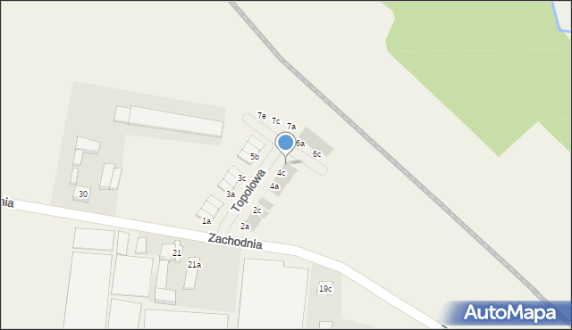 Włoszakowice, Topolowa, 4d, mapa Włoszakowice