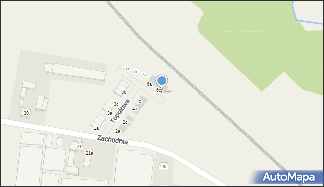 Włoszakowice, Topolowa, 6d, mapa Włoszakowice