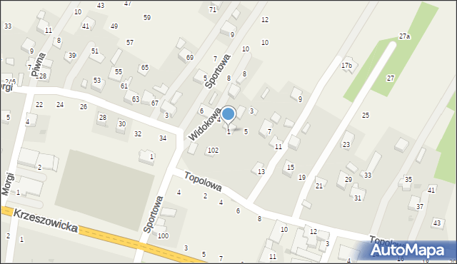 Wola Filipowska, Topolowa, 1, mapa Wola Filipowska