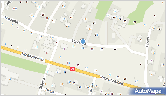 Wola Filipowska, Topolowa, 16, mapa Wola Filipowska